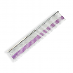 Гребень с прорезиненными зубъями Zayani PIANO SILVER VIOLET 23cm